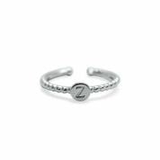 Stia Love Letters Droplet Initial Rings - Silver - Juli's Wearable Art