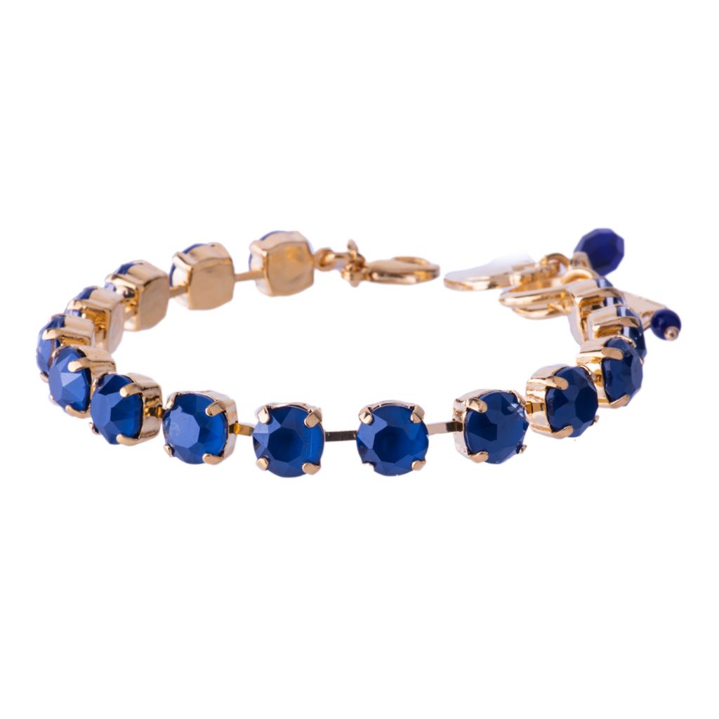 Mariana Gold Plated Must-Have Everyday Crystal Bracelet in "Royal Blue"