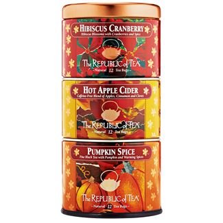 The Republic of Tea Harvest Holiday Stackable Tin Set