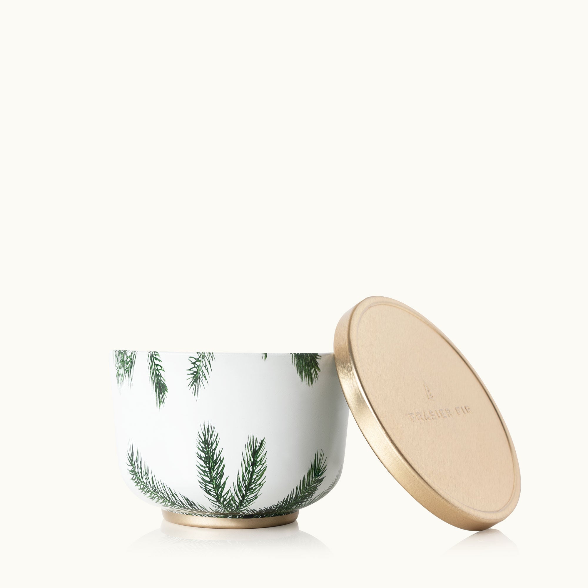 Thymes Frasier Fir Candle Tin with Gold Lid - Thumbnail 4
