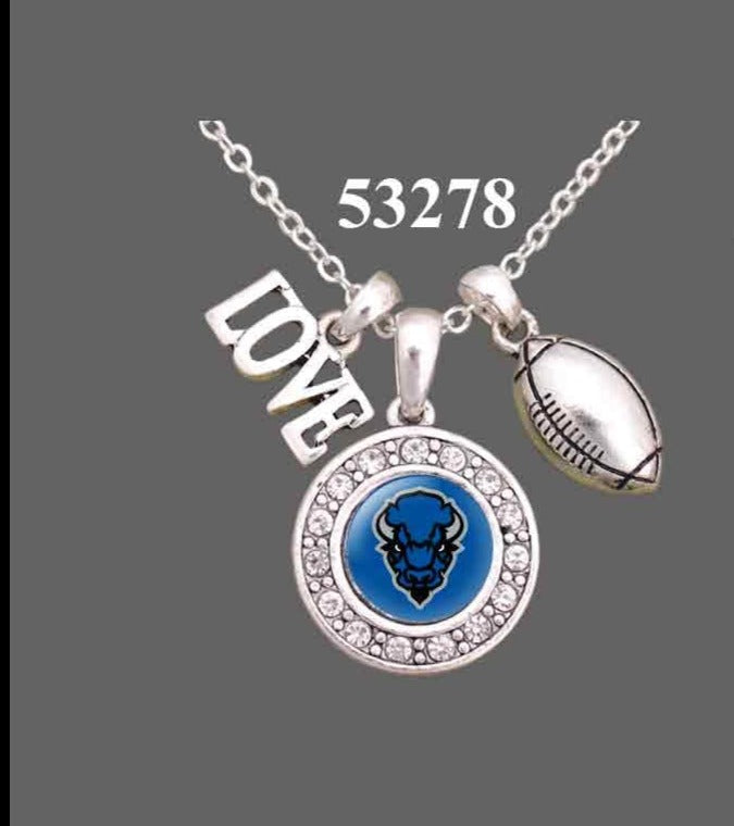 Bedford Bison 3 Charm Necklace