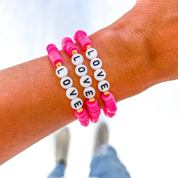 Valentine Word Heishi Bracelets - Juli's Wearable Art