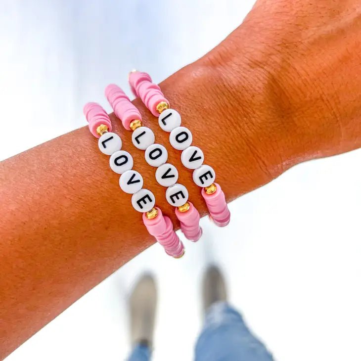 Valentine Word Heishi Bracelets - Juli's Wearable Art