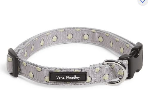 Vera Bradley Pet Collar - Tennis Ball Dots - Juli's Wearable Art